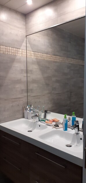 Ducha, secador de pelo, papel higiénico