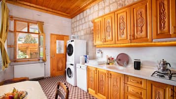 Fridge, microwave, electric kettle