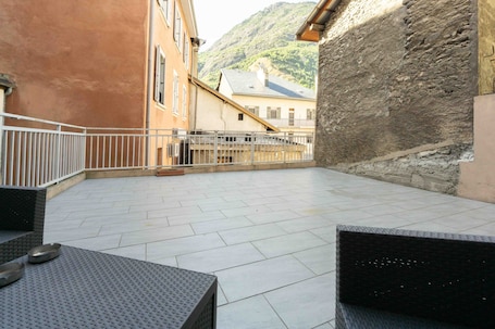 Terrace/patio. Apartment "Saint Antoine En Montagne" with Private Terrace & Wi-Fi