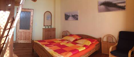 1 chambre, lit parapluie, Wi-Fi, draps fournis