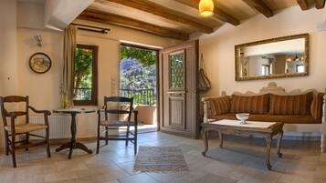 Smart TV, fireplace, DVD player, books