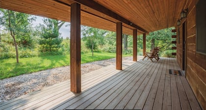 Secluded log cabin at the end of a quiet dead end lane