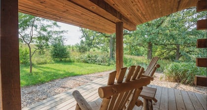 Secluded log cabin at the end of a quiet dead end lane