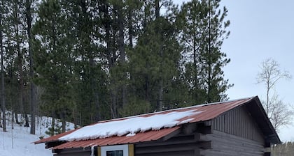 Rustic Small Cabin in the Black Hills of Wy. Snowmobile right out the drive!