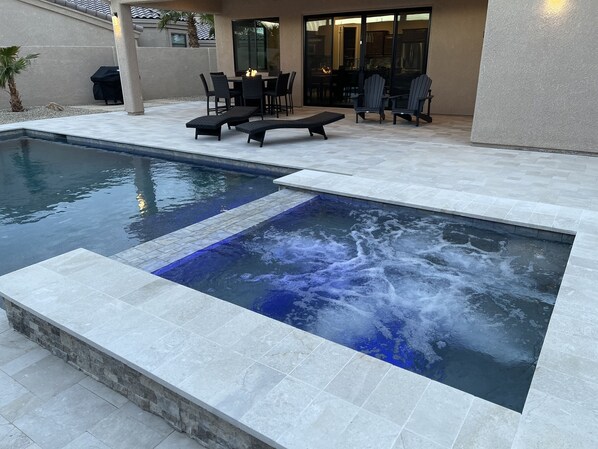A heated pool