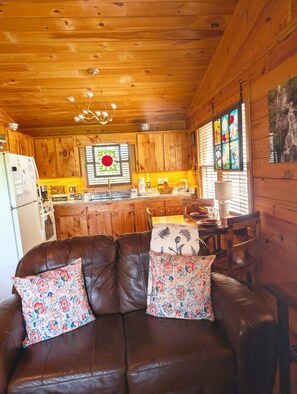 Smart TV, fireplace - Sunset on the Ridge cabin with outdoor fireplace (Ellijay)