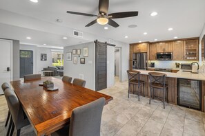 Fridge, microwave, oven, stovetop - Luxury 3BR Tech Townhouse, Pool, Old Town, Salt River Fields (Scottsdale)