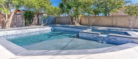 Outdoor pool, a heated pool