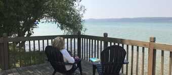 East Torch Lake cottage with beautiful sunsets!