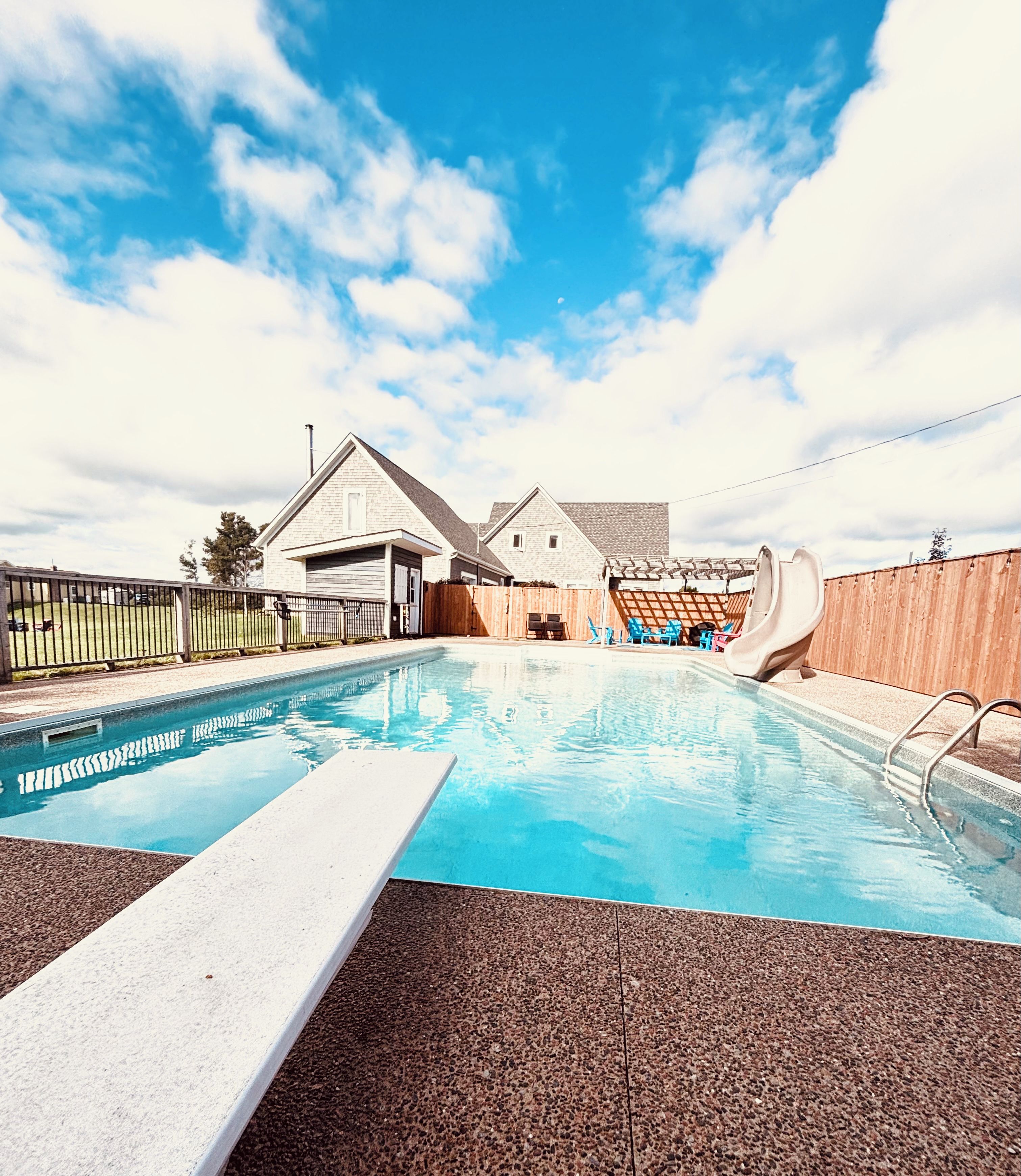 Outdoor pool, a heated pool