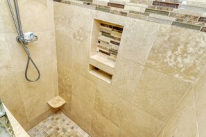 Hair dryer, towels