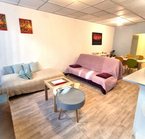 Télévision, lecteur de DVD, livres