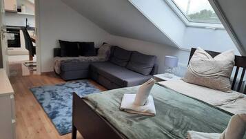 2 slaapkamers, een strijkplank/strijkijzer, reisbedje, wifi