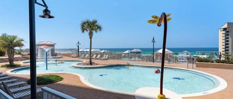 A heated pool