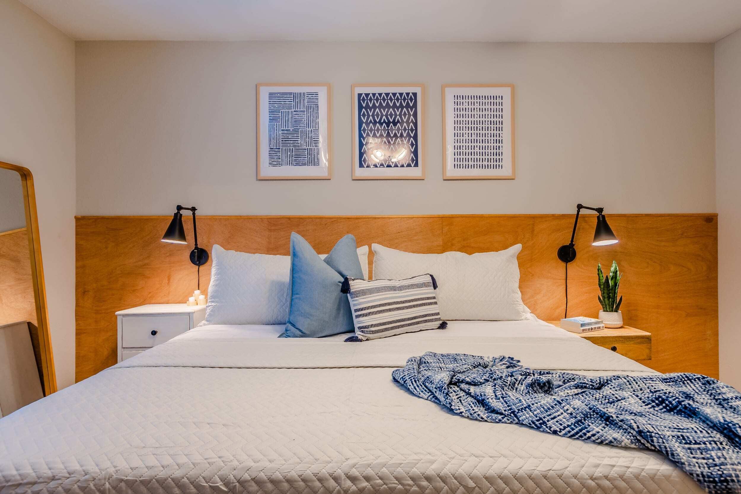 2 chambres, lit avec matelas en mousse à mémoire, bureau