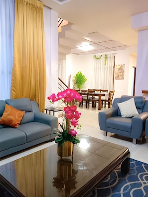 Grand Villa, 4 Bedrooms | Living area - Laciaville Resort Hotel (Lapu-Lapu)