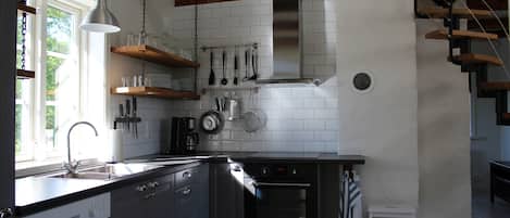 Microwave, oven, stovetop, dishwasher