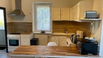 Microwave, oven, stovetop, dishwasher