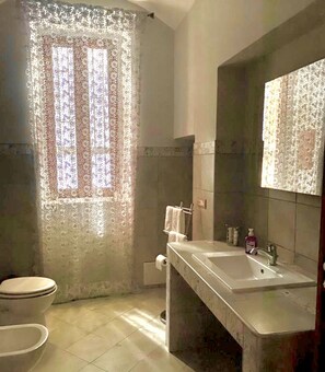 Bruser, hårtørrer, bidet, håndklæder