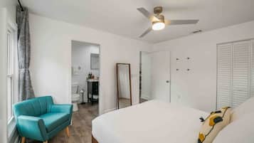 2 habitaciones, tabla de planchar con plancha, wifi y ropa de cama