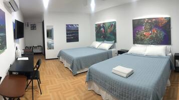 Double Room | Memory-foam beds, minibar, desk, laptop workspace