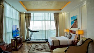 Presidential Suite, 2 Bedrooms, Connecting Rooms, City View | 1 bedroom, in-room safe, desk, laptop workspace