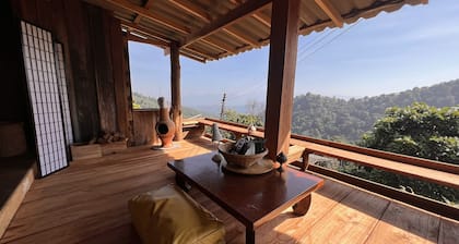 Escape Teak Wooden Cabin in Village, among deep high altitude mountain Chiangmai