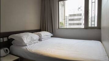 Blackout drapes, iron/ironing board, free WiFi