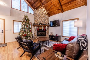 Smart TV, fireplace, printers