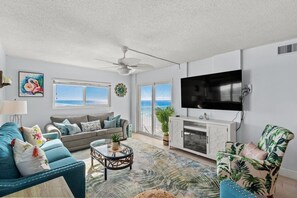 Smart-TV, Kamin, Tischtennisplatte