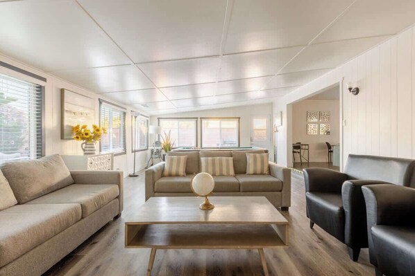 TV, video games, books, offices