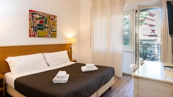 Desk, free WiFi, bed sheets