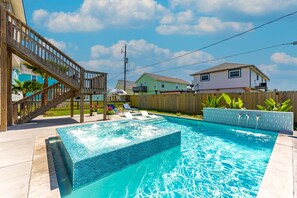 Een verwarmd zwembad