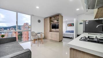 Apartment (2411) | Living room | 43-inch LCD TV with cable channels, TV