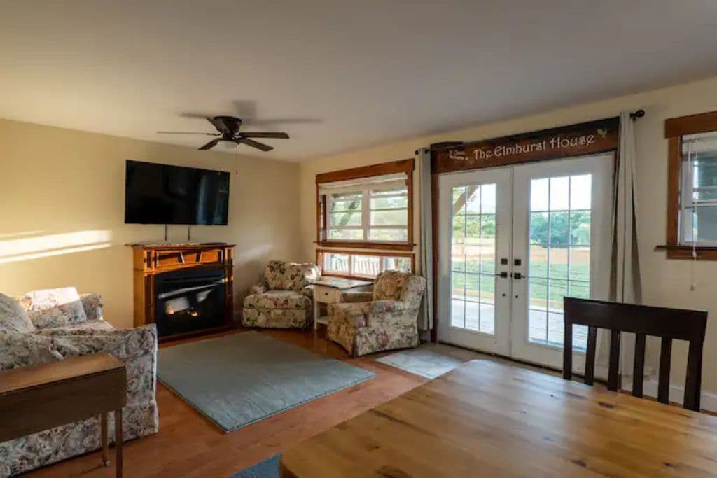 TV connectée, cheminée, livres