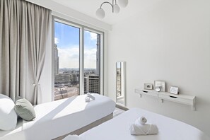 Appartement Deluxe | 2 chambres, fer et planche à repasser, Wi-Fi gratuit, draps fournis