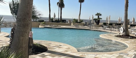 Outdoor pool, a heated pool