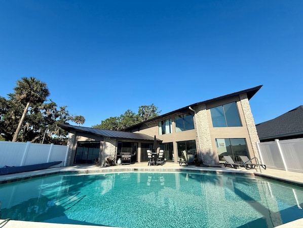 A heated pool