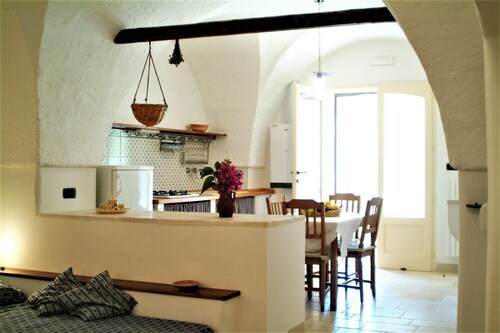 Old stables in historic farmhouse in panoramic position between sea and hills