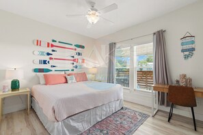 2 chambres, bureau, fer et planche à repasser, lit parapluie