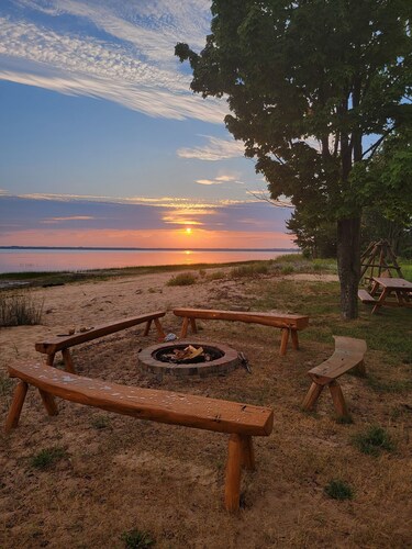 Sunset Beach Cottage on Lake Michigan with 240 feet of private sandy beach!