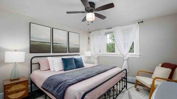 3 bedrooms, iron/ironing board, travel cot, WiFi