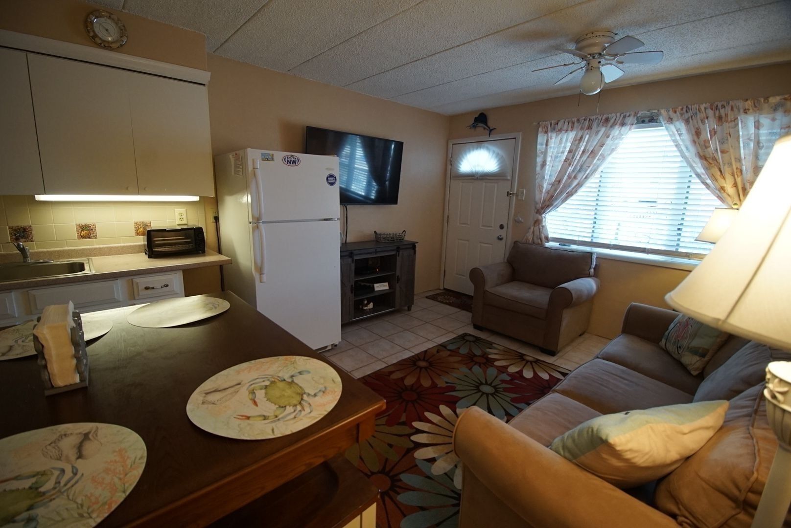 Newly furnished, 1st floor,1 bedroom,1 bath condo steps from the beach/boardwalk