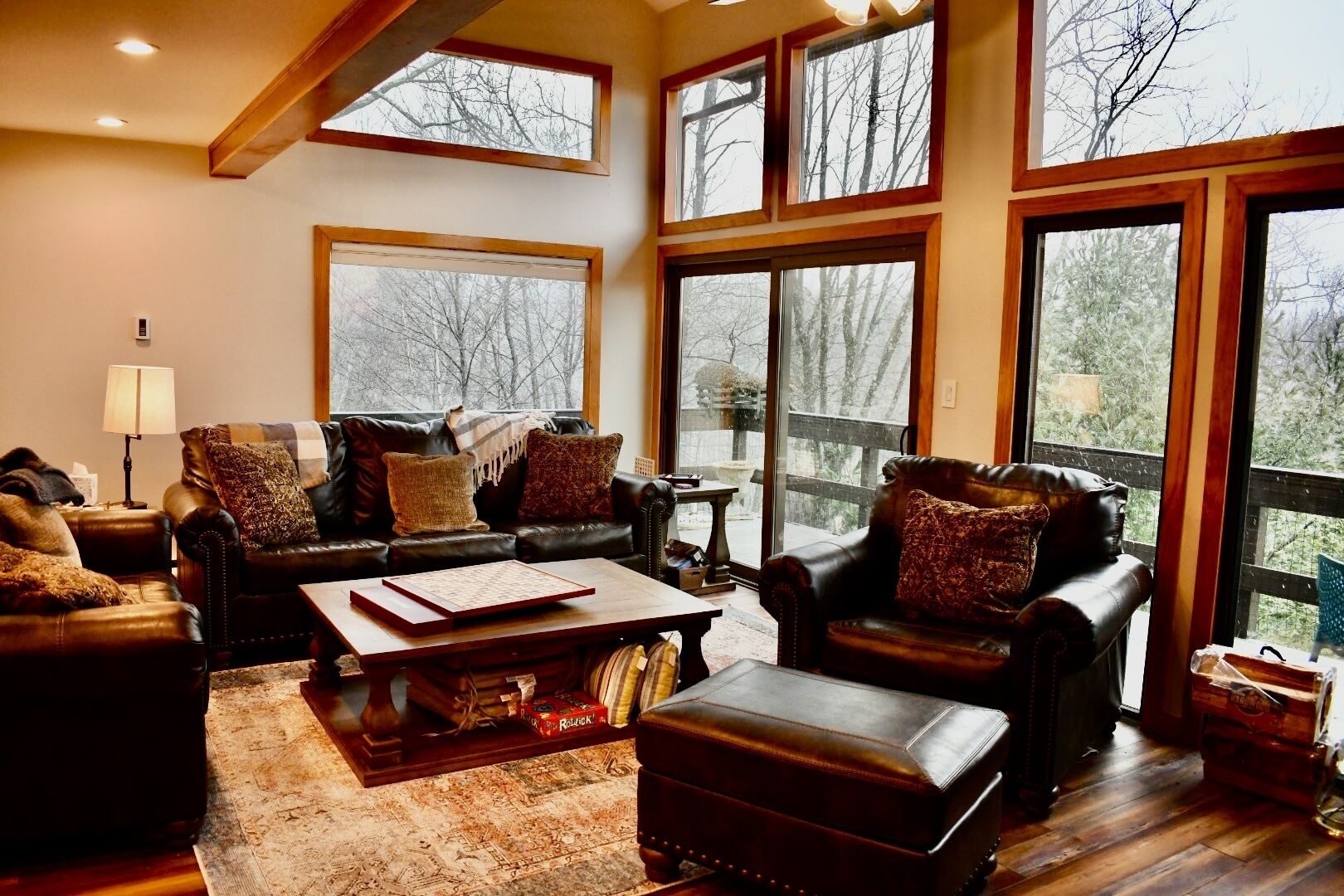 Smart TV, fireplace, video games, table football