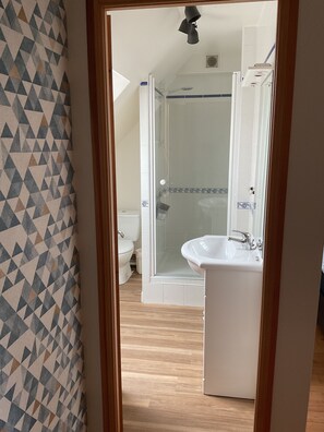 Shower, hair dryer, towels, toilet paper - Gite "La petite maison (Caumont-sur-Aure)