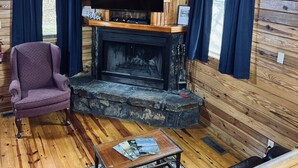 TV, fireplace - "The Sugar Shack" Cabin 2 (Oden)