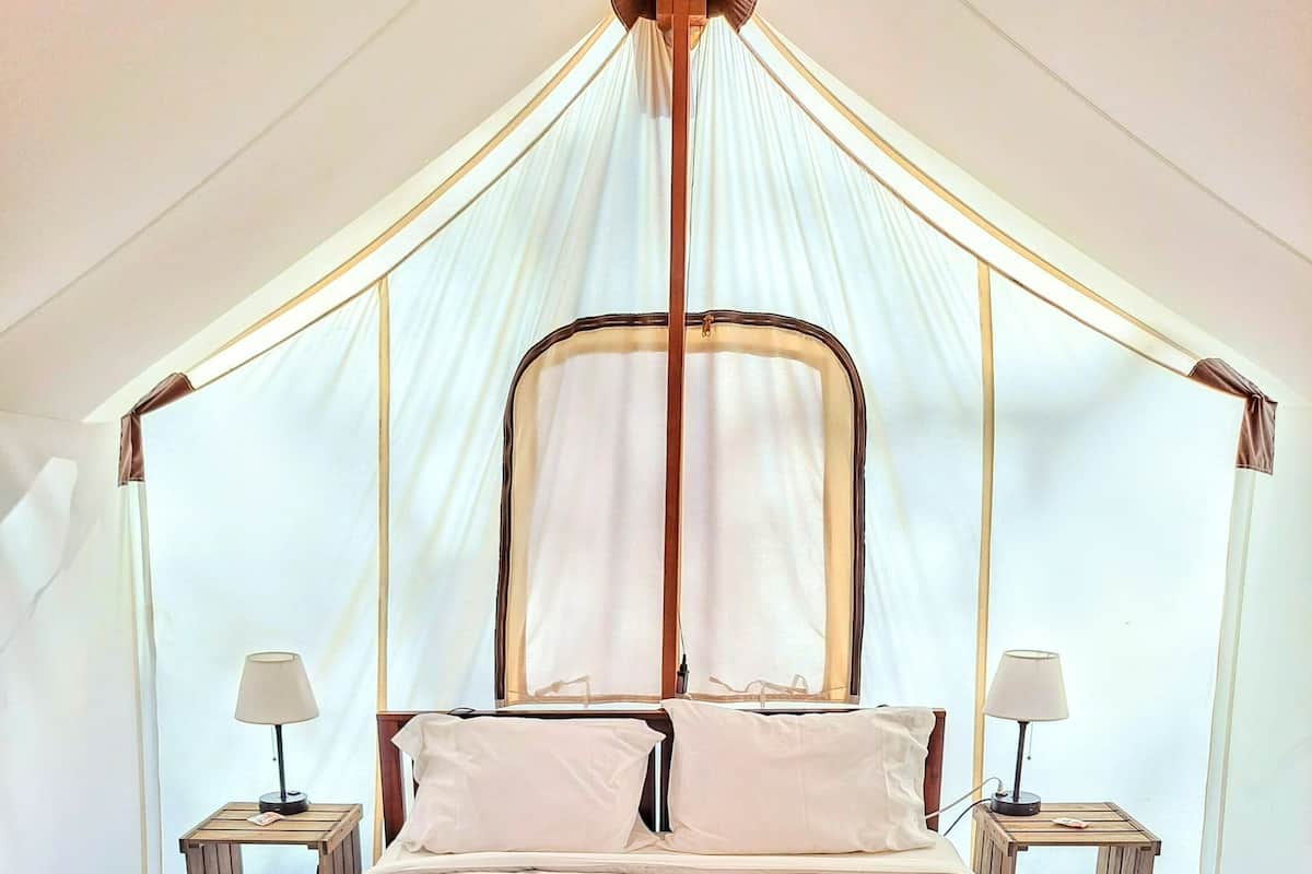 Espacio para trabajar con laptop, wifi gratis y ropa de cama