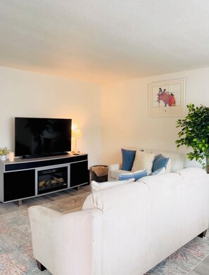 TV connectée, cheminée