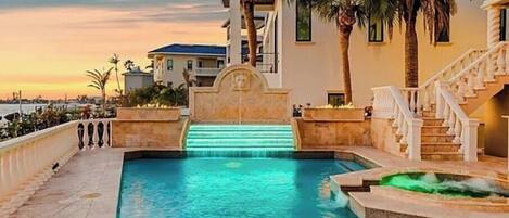 Outdoor pool, a heated pool