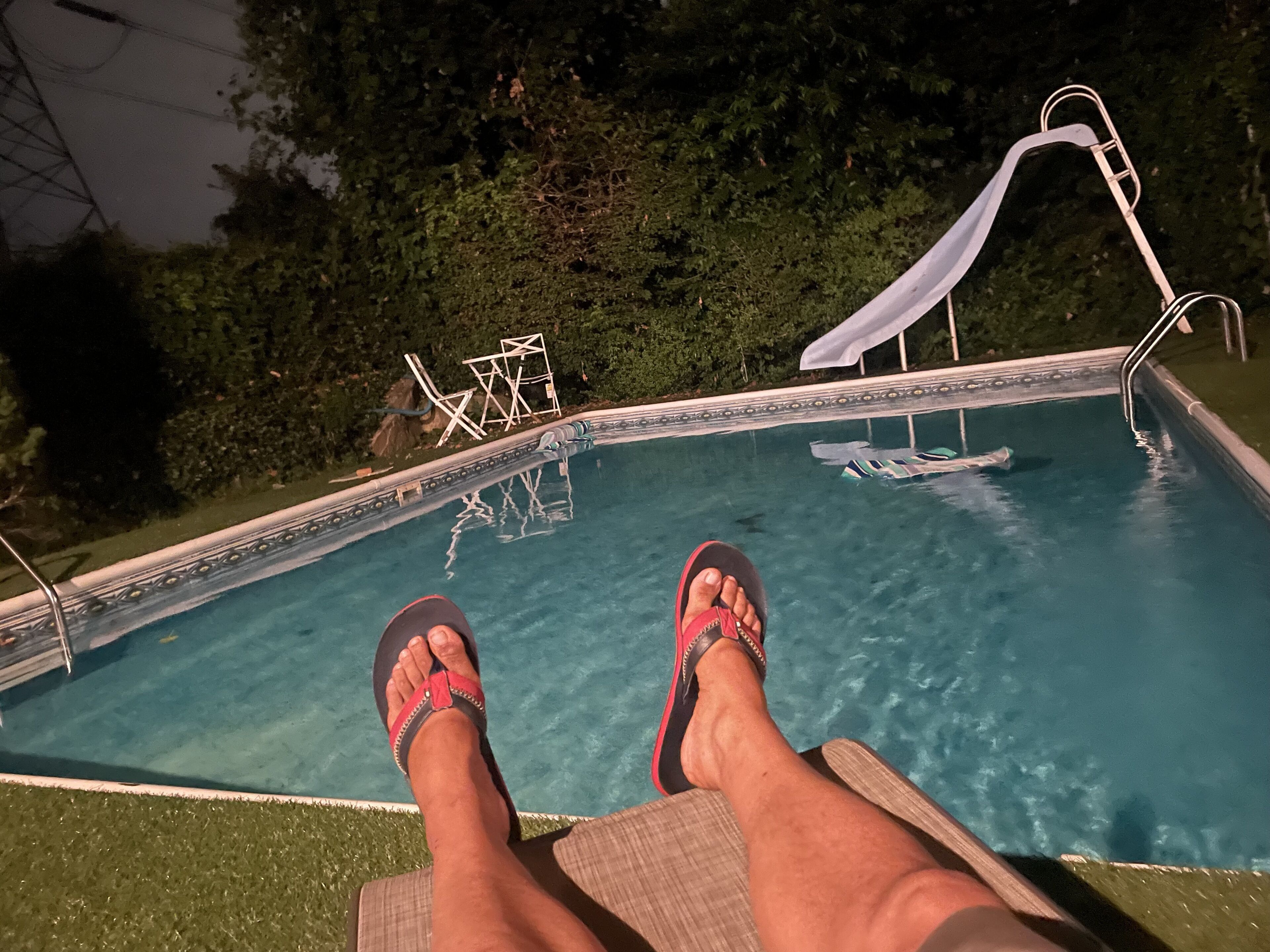 Backyard pool area